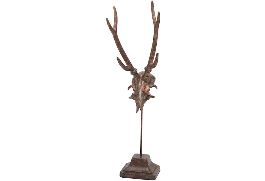 Moe S Home Collection Sculptures Deer Antlers Antiqued Copper