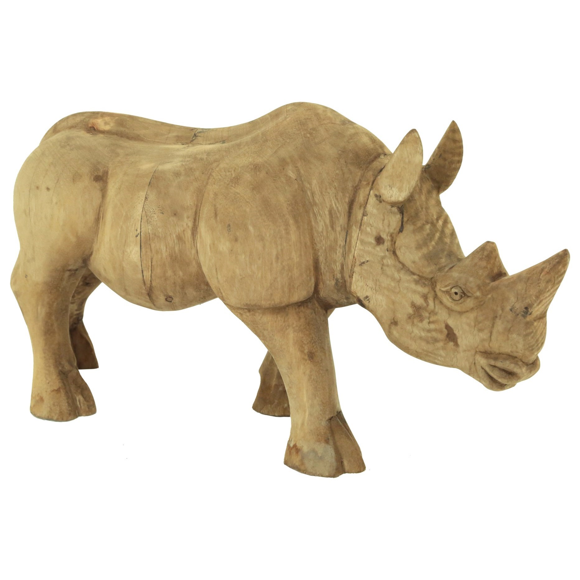 Moe S Home Collection Sculptures Wooden Rhino Stoney Creek