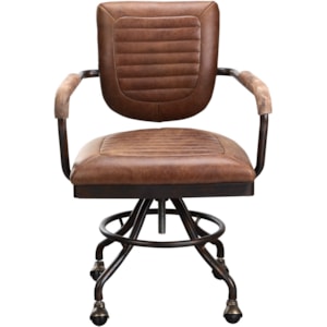 Moe S Home Collection Foster Industrial Leather Desk Chair Stoney Creek Furniture Office Task Chairs