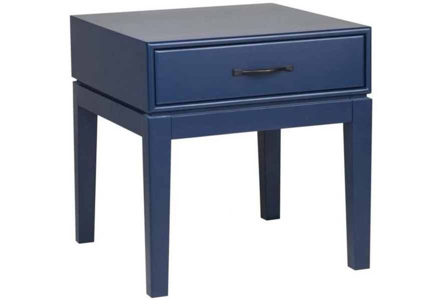Moe S Home Collection Indochine Electric Blue Side Table Stoney Creek Furniture End Tables