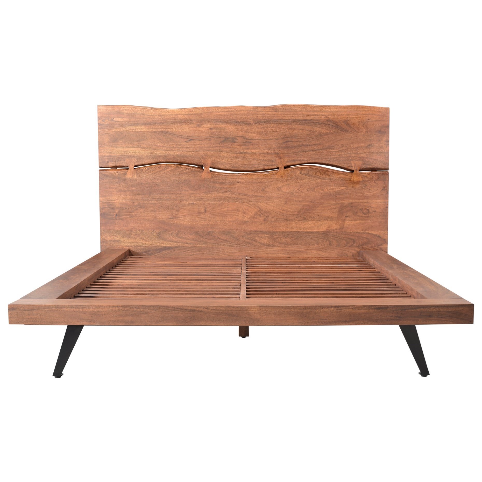 Madagascar Rustic Queen Platform Bed Sadler S Home Furnishings Platform Beds Low Profile Beds