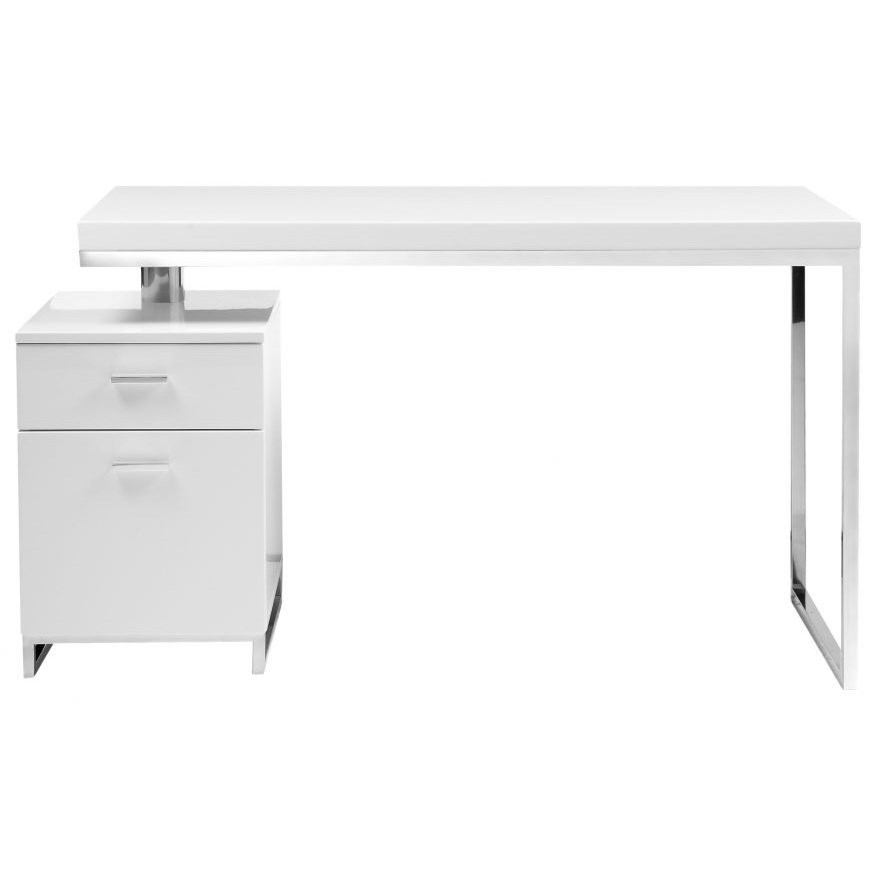 Moe S Home Collection Martos Contemporary Desk With 2 Drawers