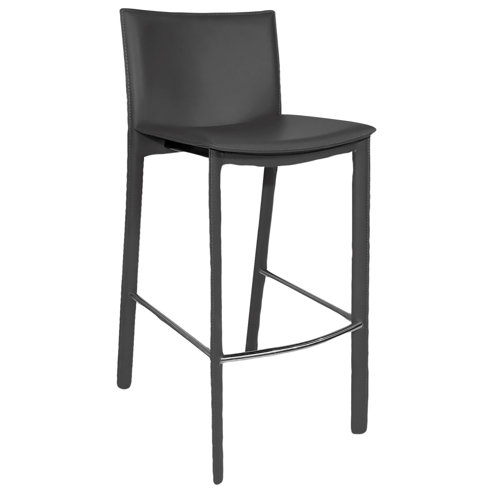 Moe S Home Collection Dining Chairs Freeman Counter Stool With Leather Seat Fashion Furniture Bar Stools