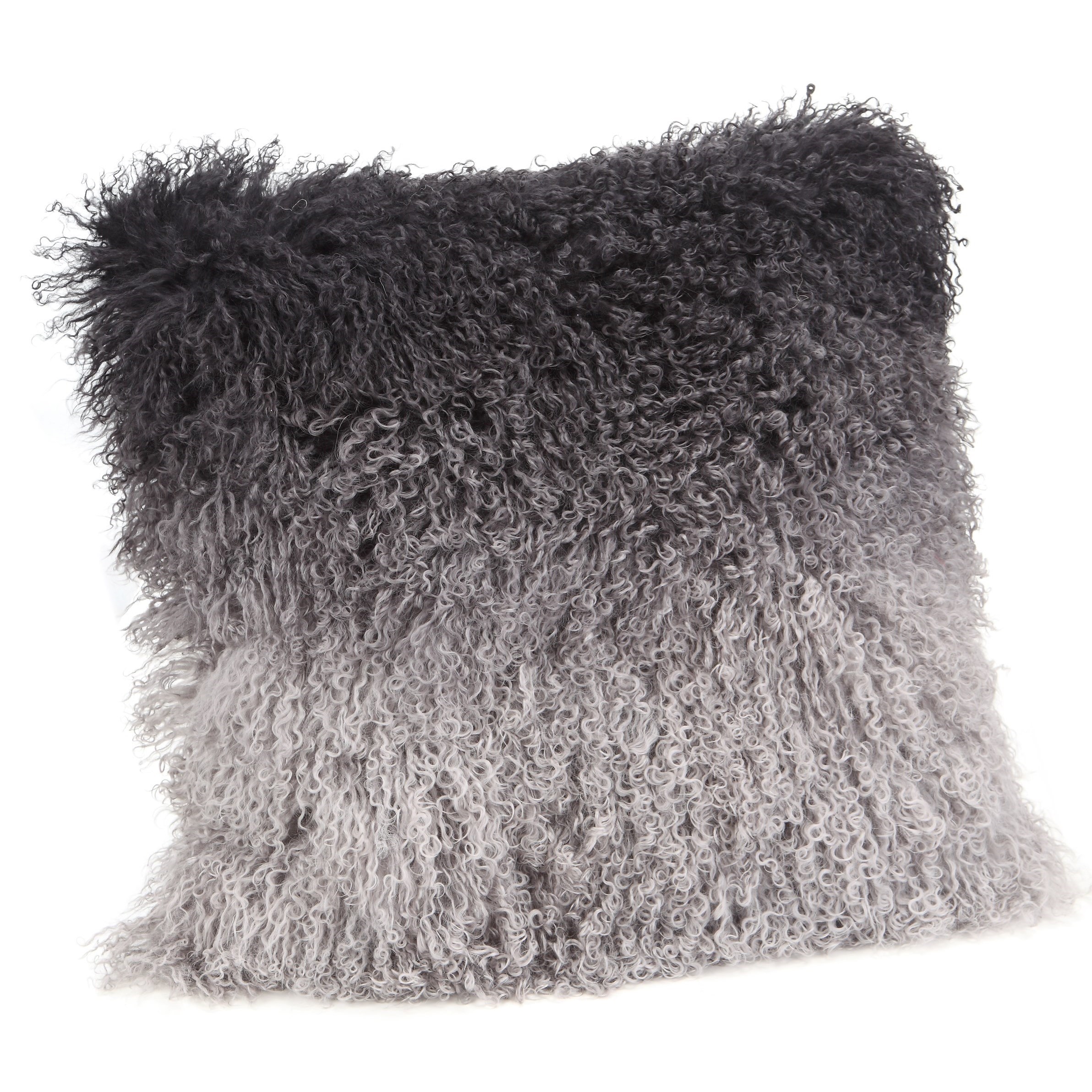 Moe S Home Collection Pillows And Throws Lamb Fur Pillow Grey