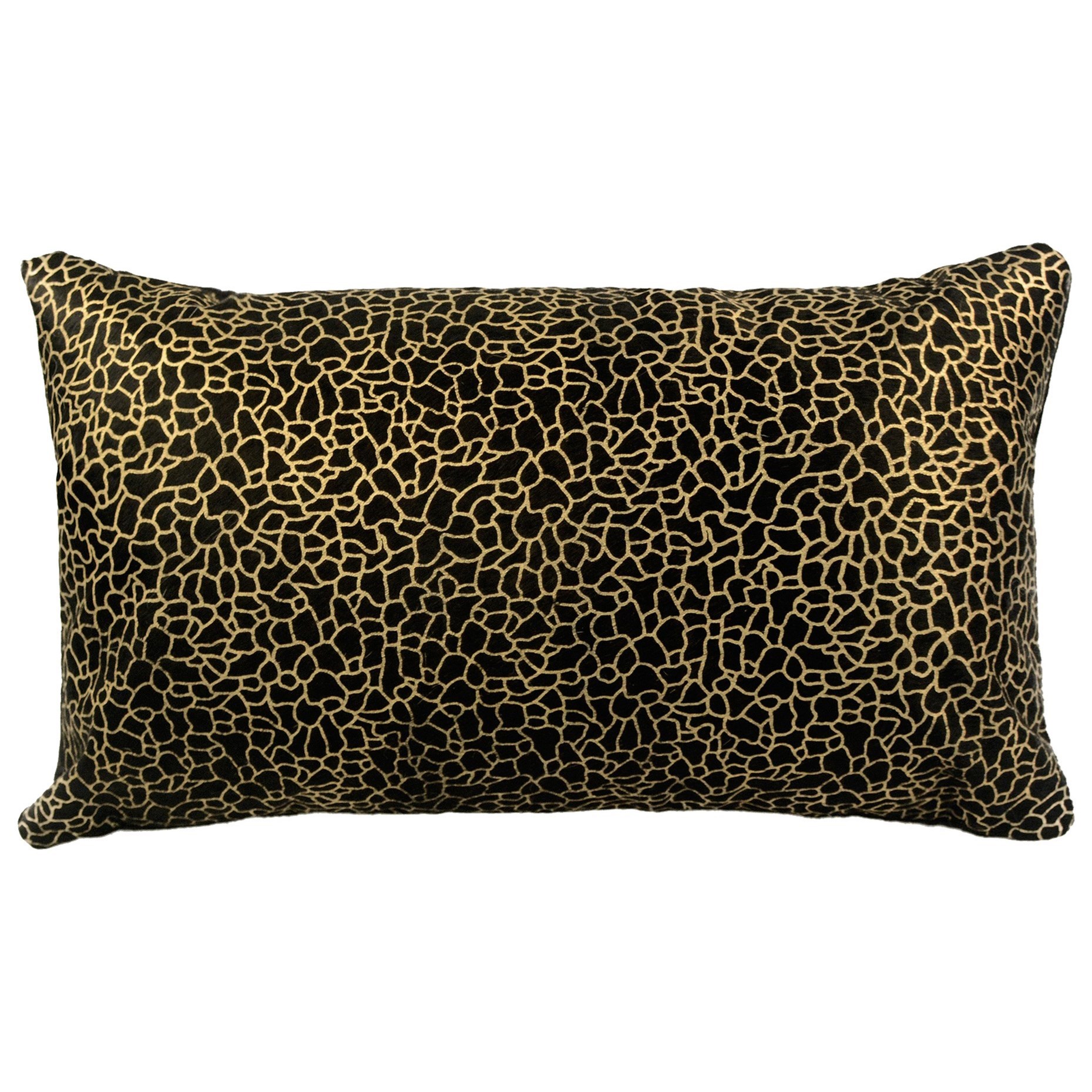 Moe S Home Collection Pillows And Throws Daisy Rectangular Pillow Black And Gold Fashion Furniture Throw Pillows
