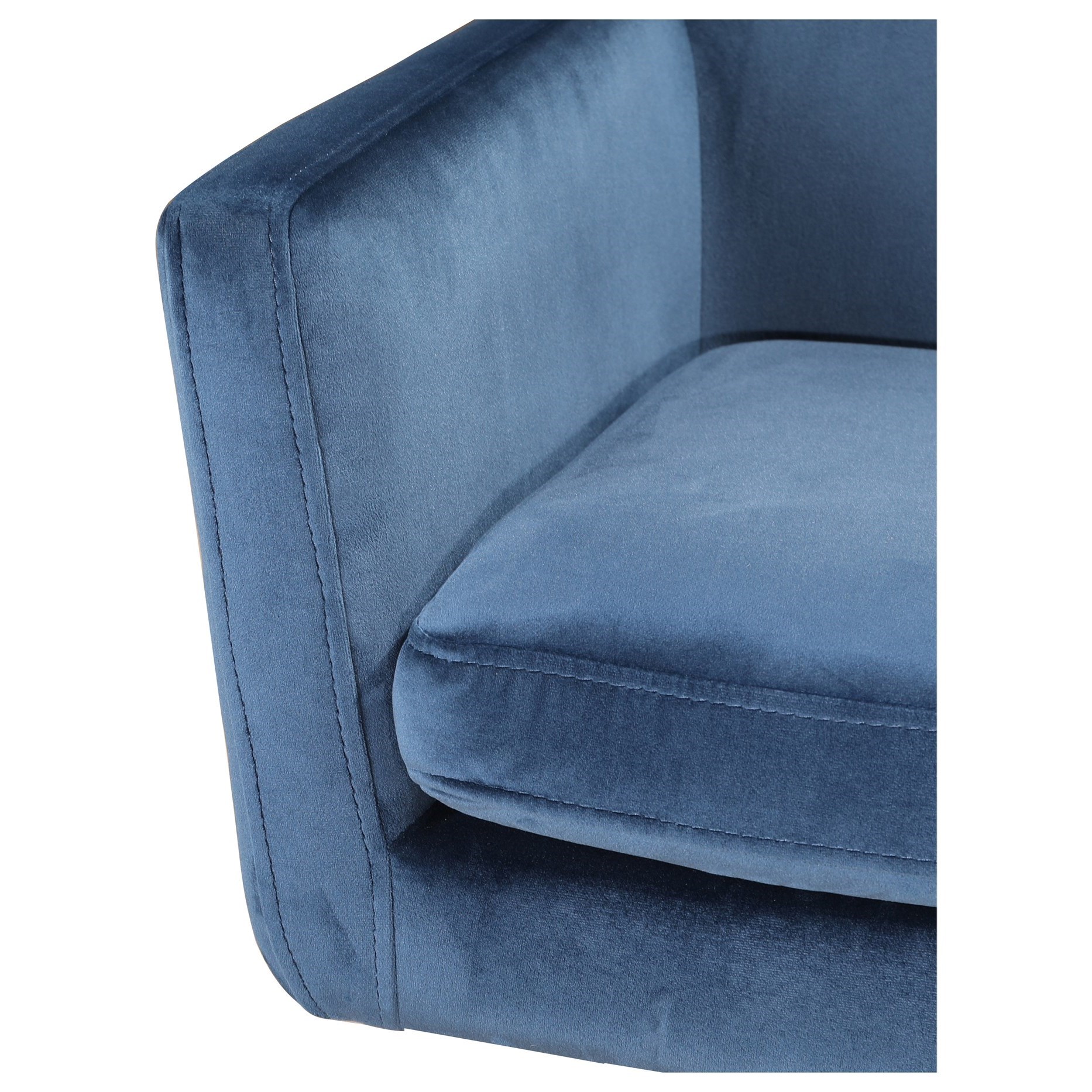 Pivot Glam Velvet Arm Chair With Copper Iron Base By Moe S Home Collection At Sam Levitz Furniture