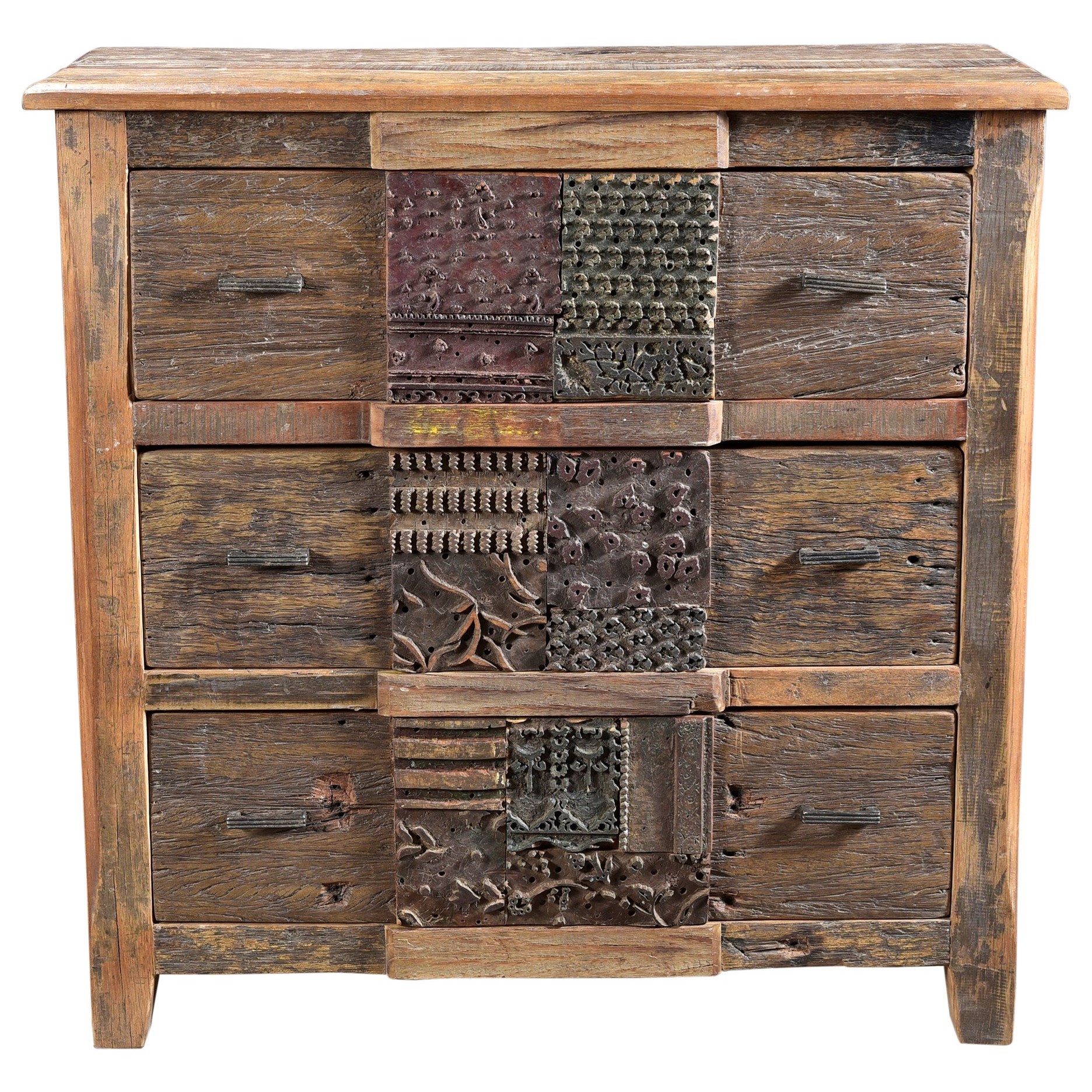 Moe S Home Collection Printer Rustic 6 Drawer Chest With Wood