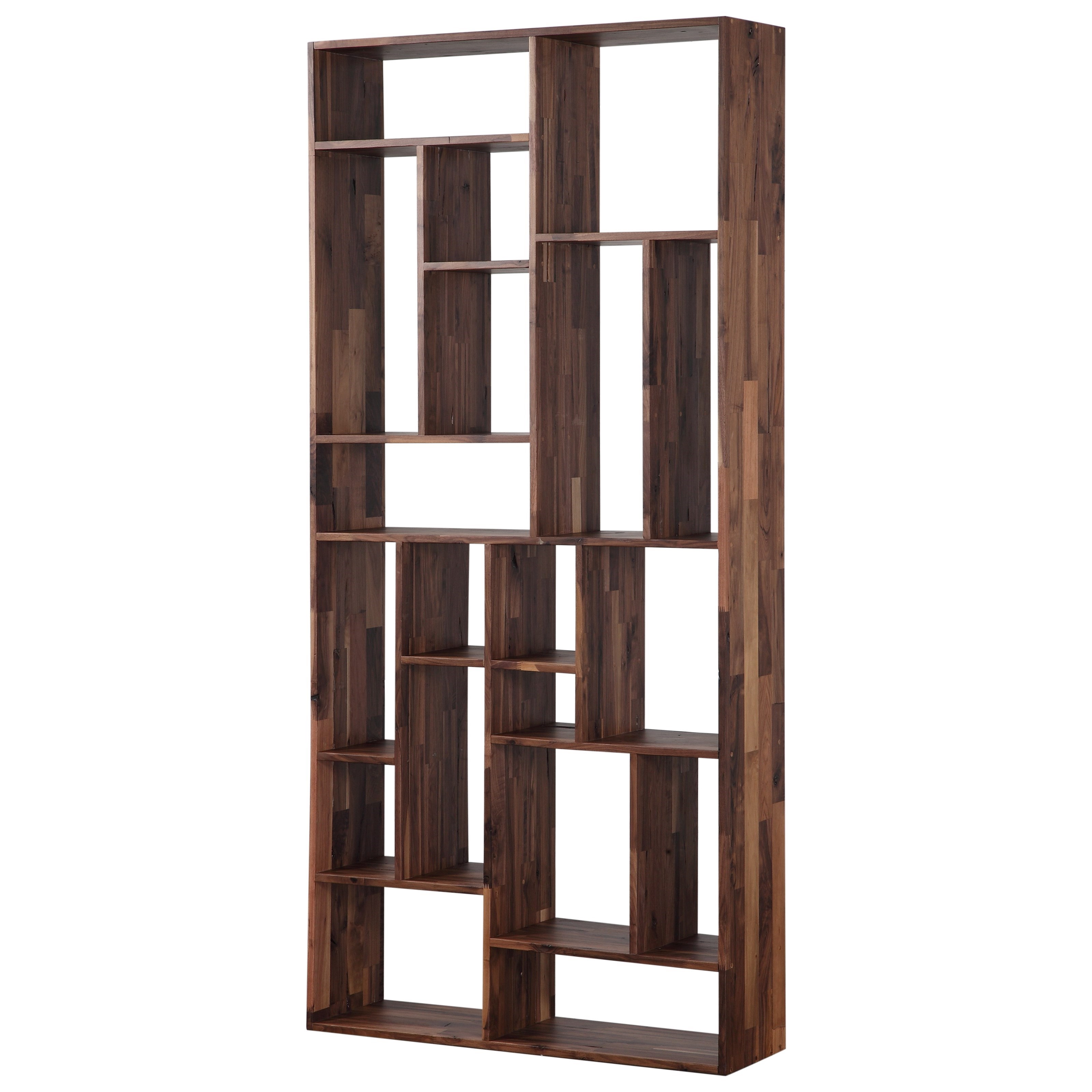 Moe S Home Collection Redemption Shelf Solid Walnut Large Fashion Furniture Shelf System