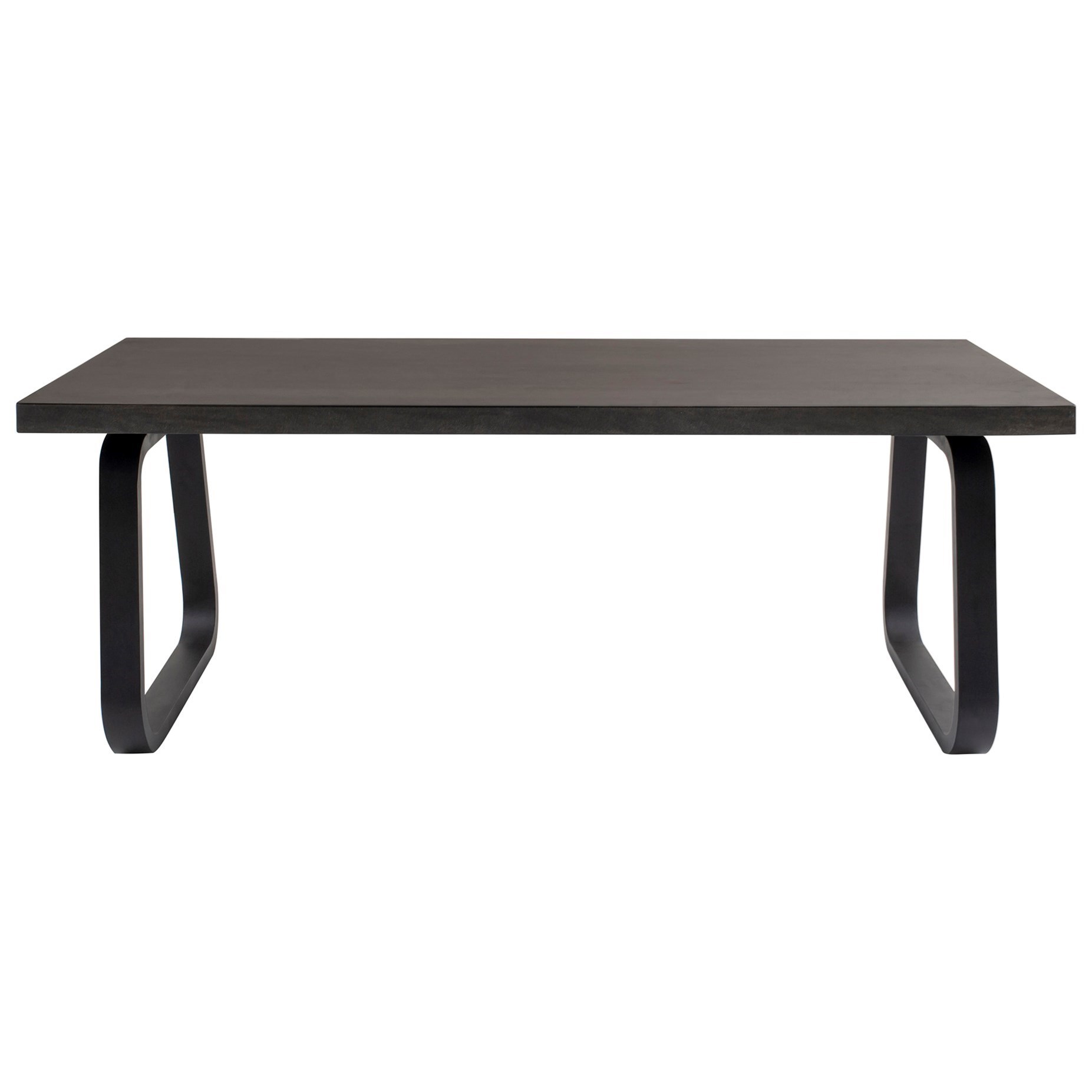 Sable Contemporary Minimalist Dining Table With Lava Stone Top