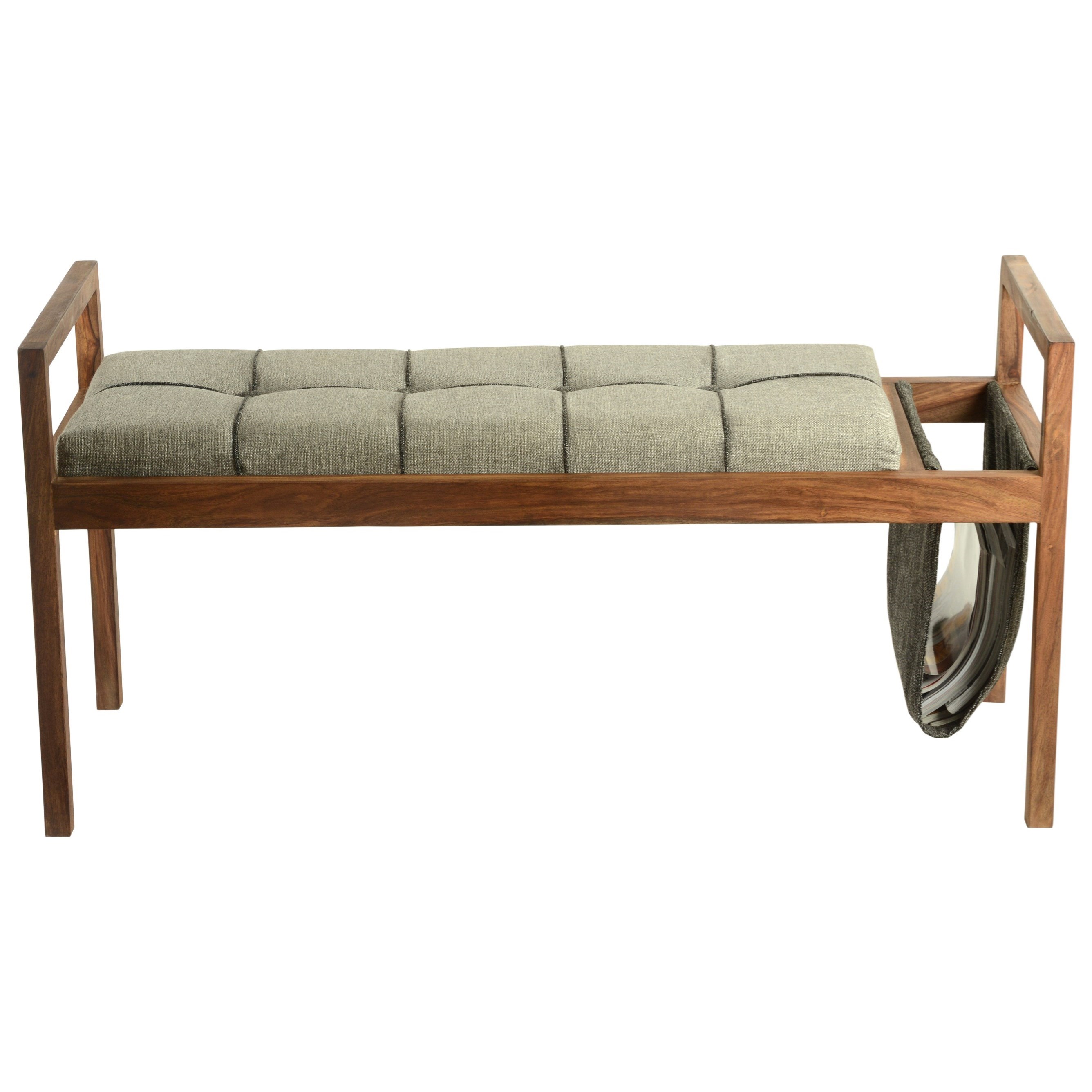 Scandi Contemporary Accent Bench With Padded Seat Sadler S Home