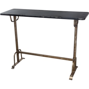 Moe S Home Collection Sturdy Industrial Bar Table With Iron Base Wilson S Furniture Pub Tables