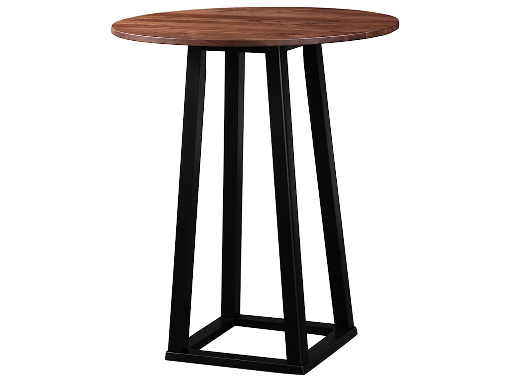 Tri Mesa Industrial Bar Table With Solid Wood Top Sadler S Home