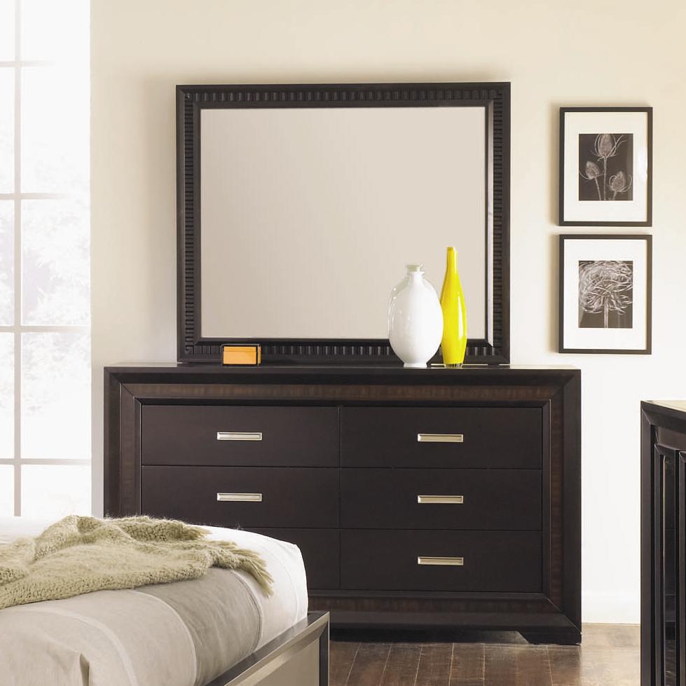 Najarian Furniture Brentwood Bdbredrm Bdbremrm Six Drawer Dresser With Mirror Del Sol Furniture Dresser Mirror Sets