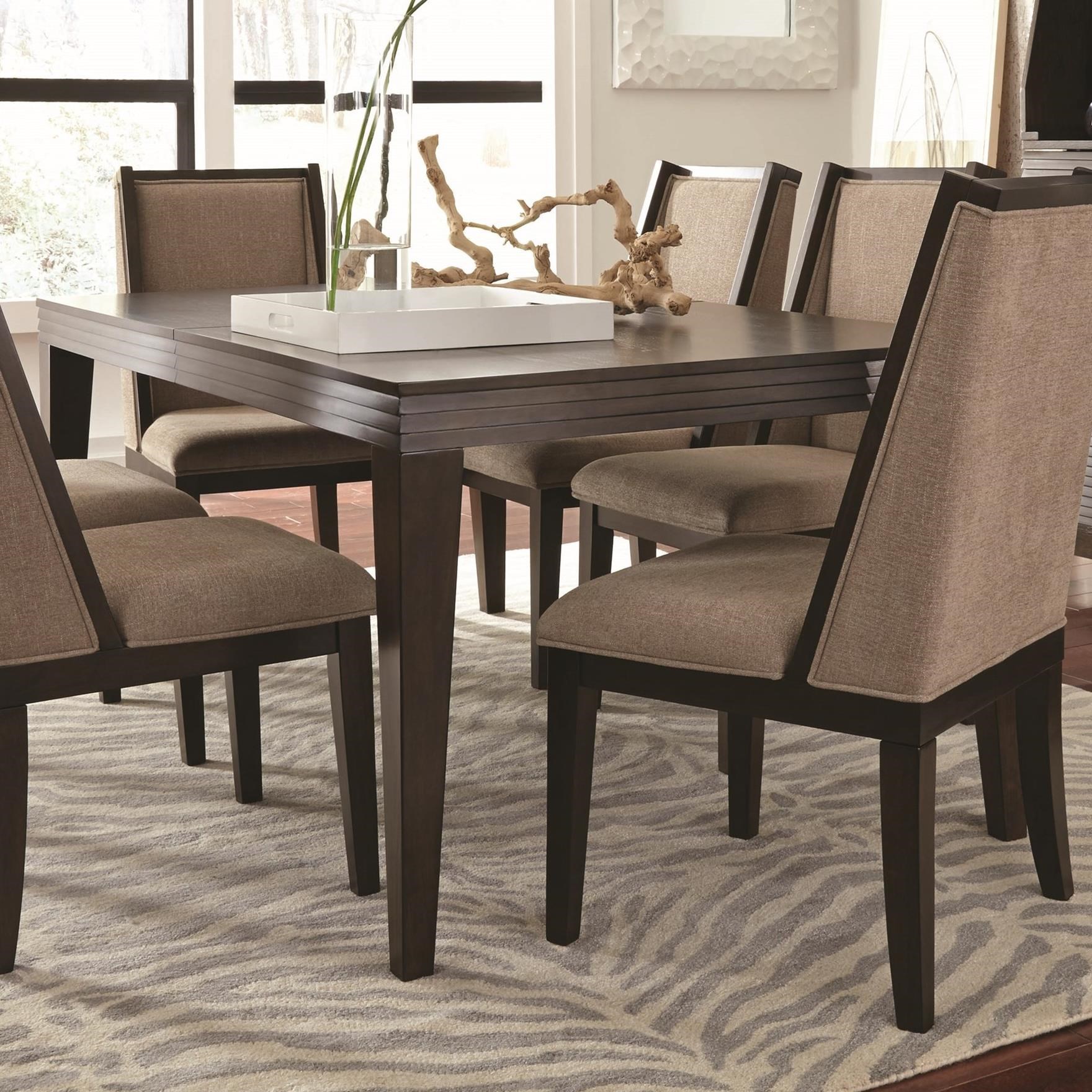 Najarian Cascade Contemporary Rectangular Dining Table With One