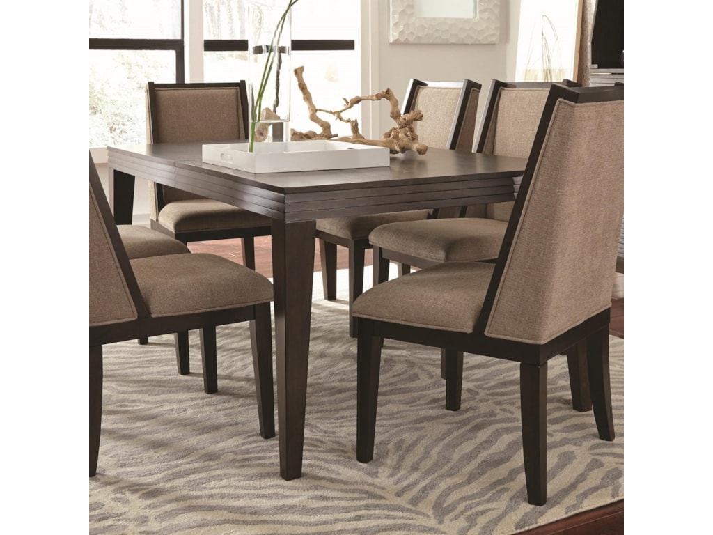 Najarian Cascade Contemporary Rectangular Dining Table With One Najarian Cascade Contemporary Rectangular Dining Table With One