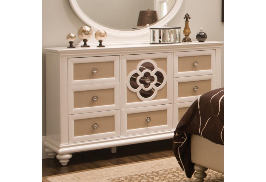 Najarian Paris Youth Bedroom Seven Drawer Dresser With Reversible