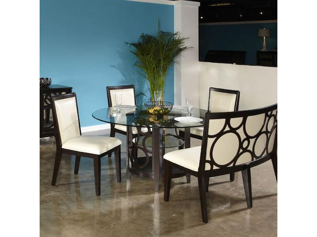 Najarian Planet Contemporary Round Gl Topped Dining Table With Najarian Planetround Dining Table