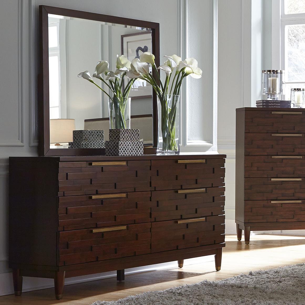 Najarian Rodeo Contemporary Dresser With Rose Gold Hardware And