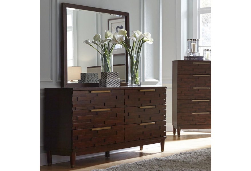 Najarian Rodeo Contemporary Dresser With Rose Gold Hardware And