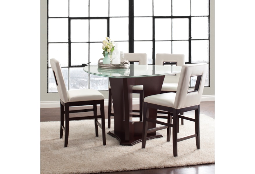 Najarian Furniture Soho Five Piece Counter Height Dining Set With