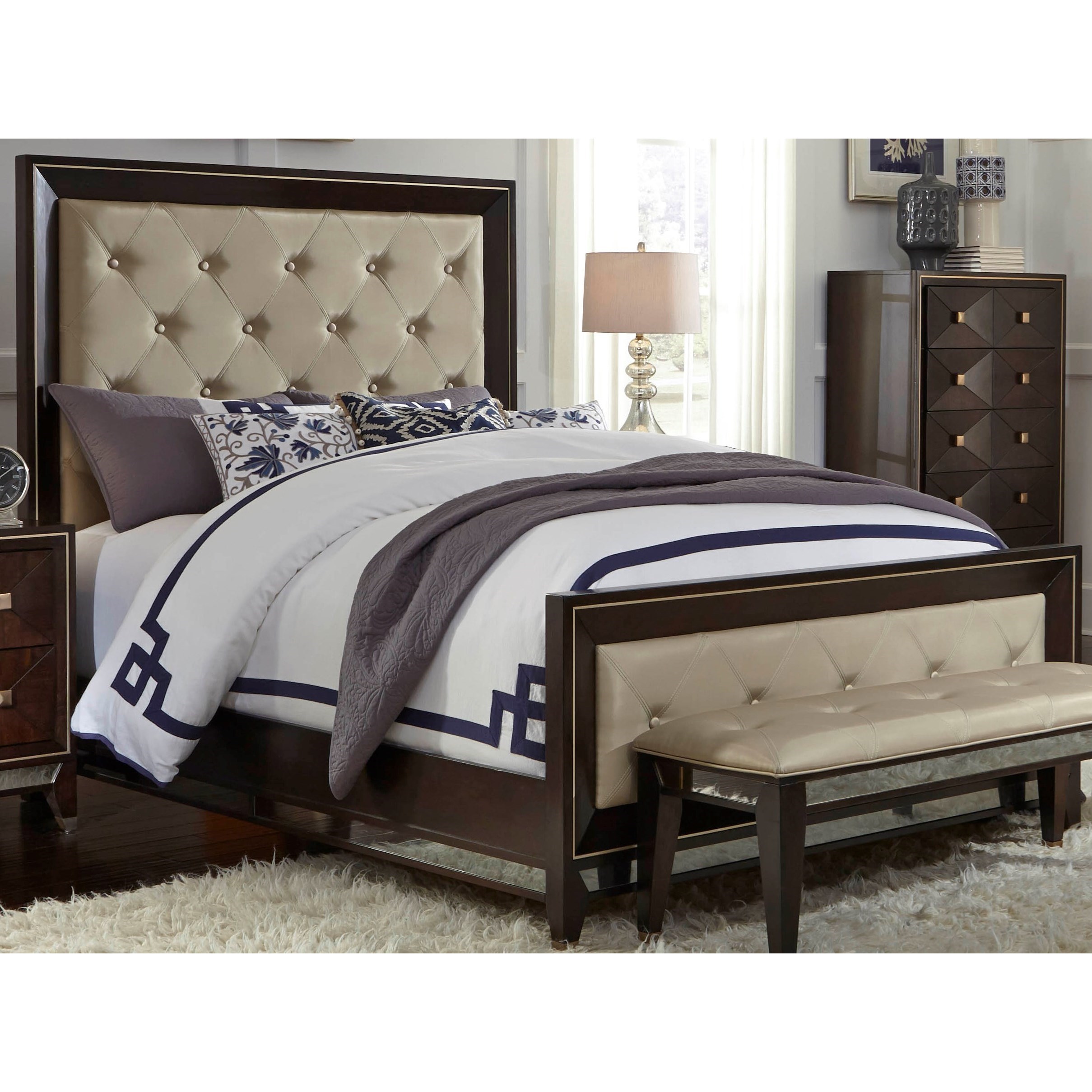 Najarian Westwood Queen Upholstered Bed With Tufted Headboard And