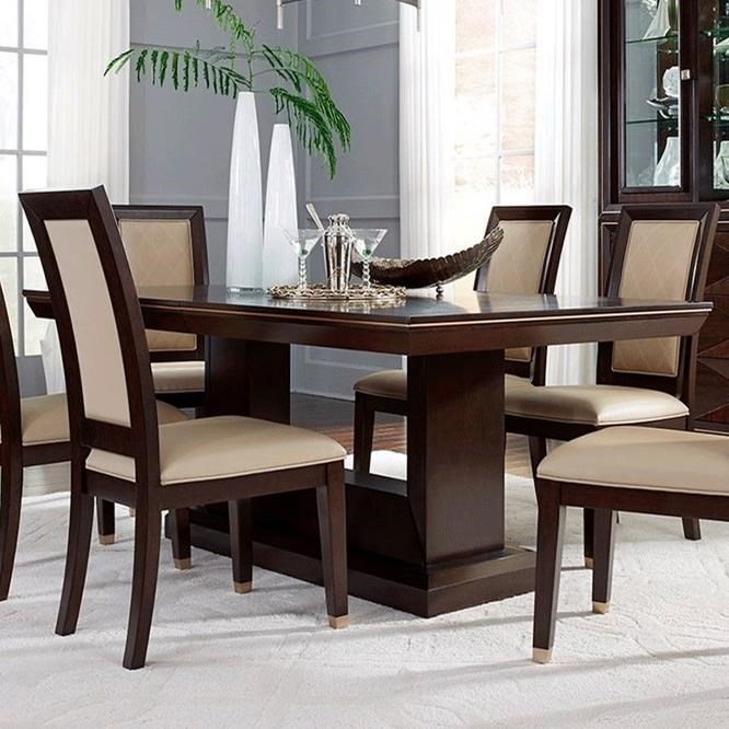 Najarian Furniture Woodbridge Rectangular Dining Table With Black Glass Top Del Sol Furniture Dining Tables