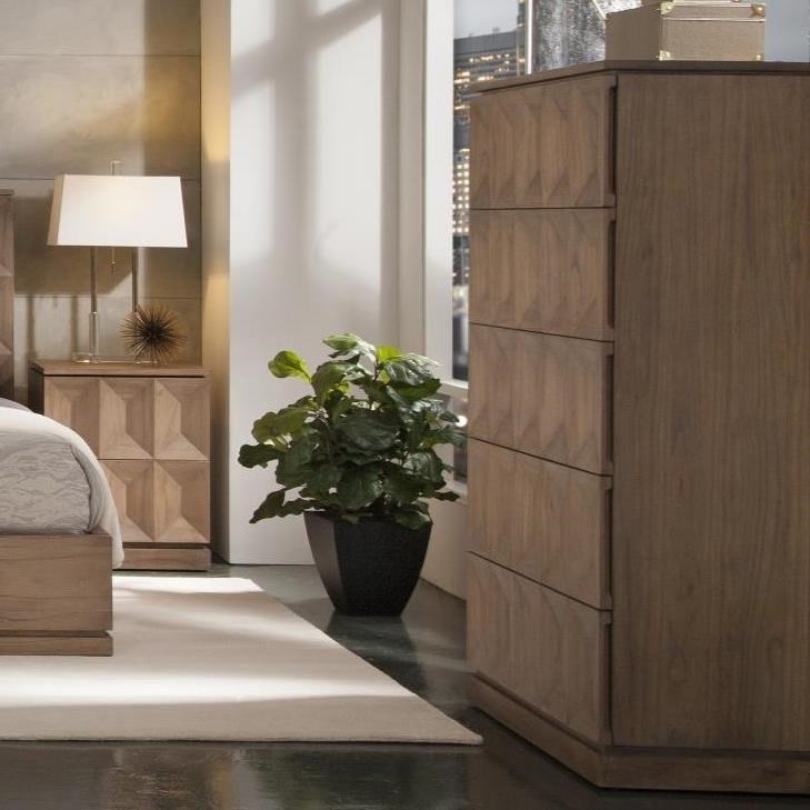 Napa Furniture Designs Eastside 5 Drawer Chest With Concave Drawer