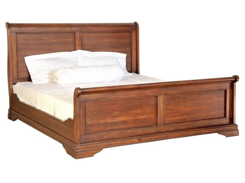 French Classic Transitional Solid Wood California King Sleigh Bed By Warehouse M At Pilgrim Furniture City