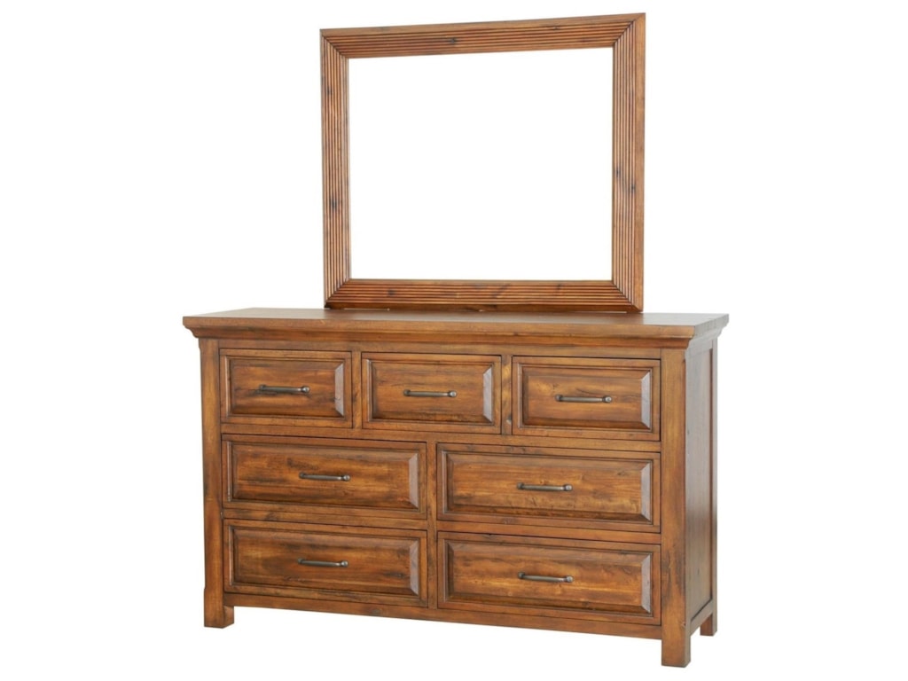 Warehouse M Hill Crest Rustic Dresser And Mirror Set Pilgrim