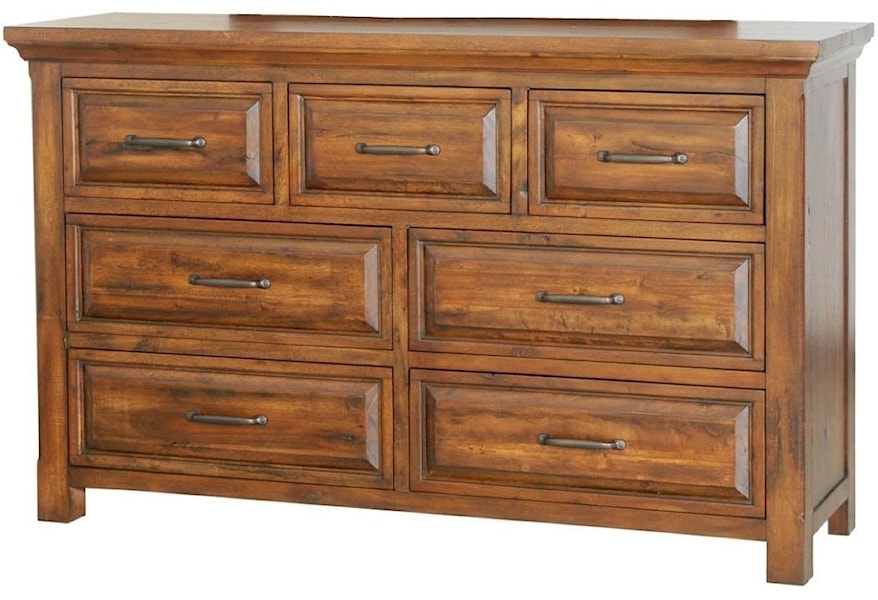Napa Furniture Designs Hill Crest Rustic 7 Drawer Dresser With