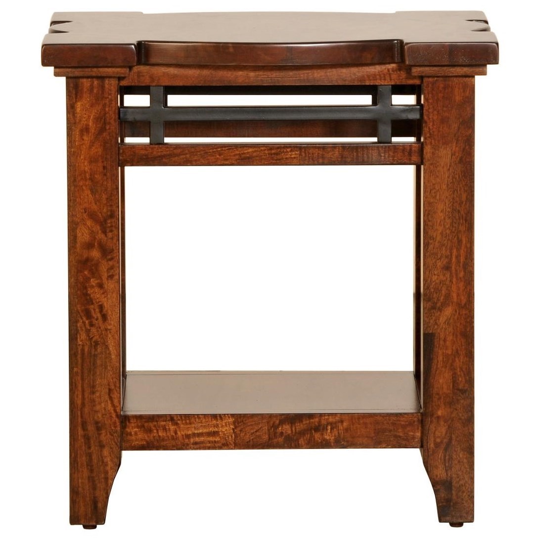Napa Furniture Designs Whistler Retreat Solid Mango Chairside Table With Shelf Sheely S Furniture Appliance End Tables