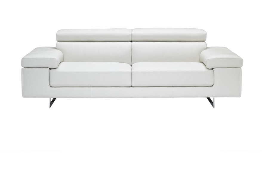 Natuzzi Editions B619 Stationary Leather Sofa With Adjule Natuzzi Editions B619 Stationary