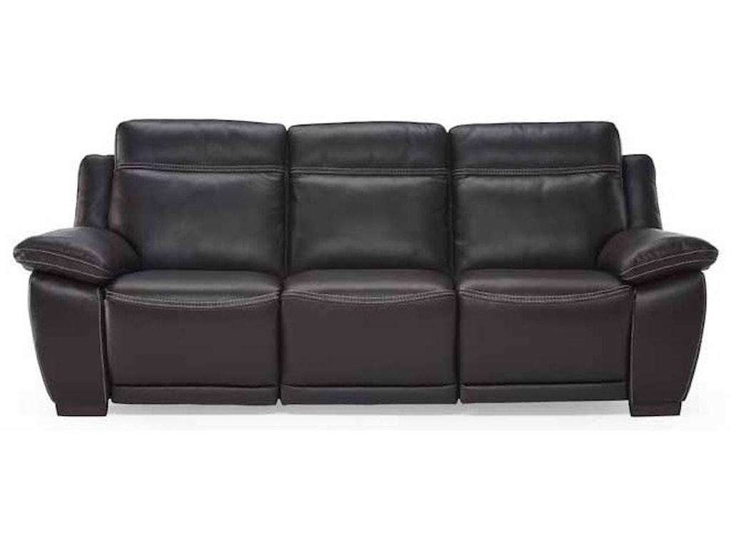 Natuzzi Editions B875 Casual Reclining Sofa With Block Feet Natuzzi Editions B875 Reclining Sofa