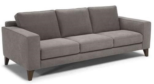 Natuzzi Editions B968 Contemporary Three Seat Sofa With Wooden