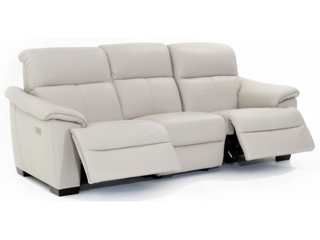 Potenza Contemporary Wall Hugger Reclining Sofa With Headrests By Natuzzi Editions At Baer S Furniture
