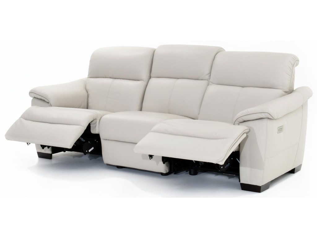 Potenza Contemporary Wall Hugger Reclining Sofa With Headrests By Natuzzi Editions At Baer S Furniture