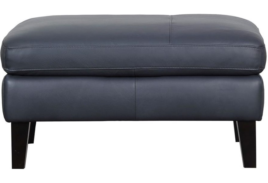Natuzzi Editions Catullo Leather Cocktail Ottoman With Tapered Legs Sadler S Home Furnishings Ottomans