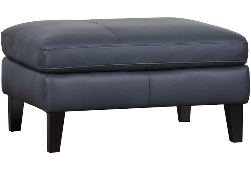 Natuzzi Editions Catullo Leather Cocktail Ottoman With Tapered Legs Sadler S Home Furnishings Ottomans