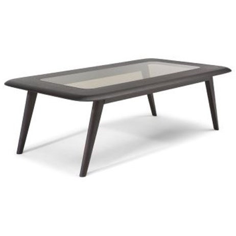 Natuzzi Editions Chianti Rectangular Central Table With Glass Insert Wilson S Furniture Cocktail Coffee Tables