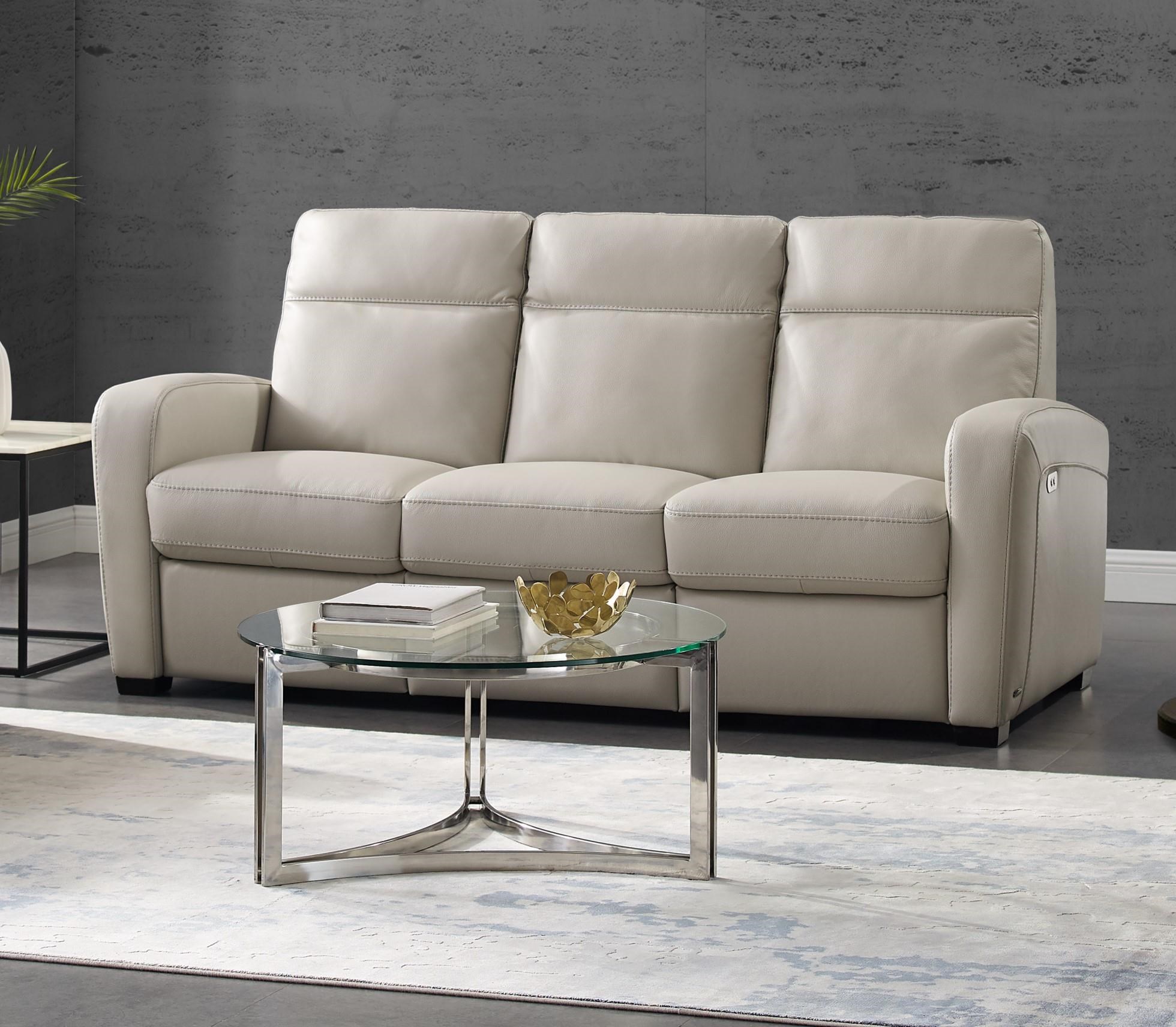 Natuzzi Editions Accoglienza 103799005 Leather Dual Power Reclining Sofa Baer S Furniture Reclining Sofas