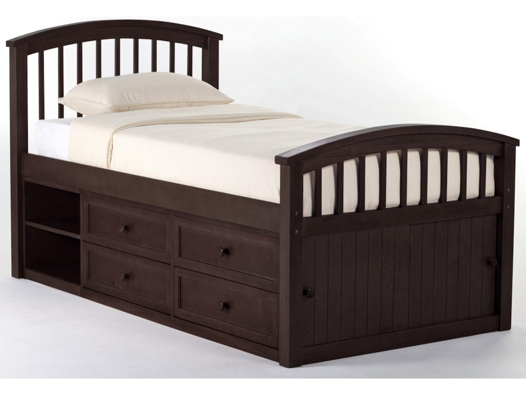 NE Kids School HouseTwin Captain Bed