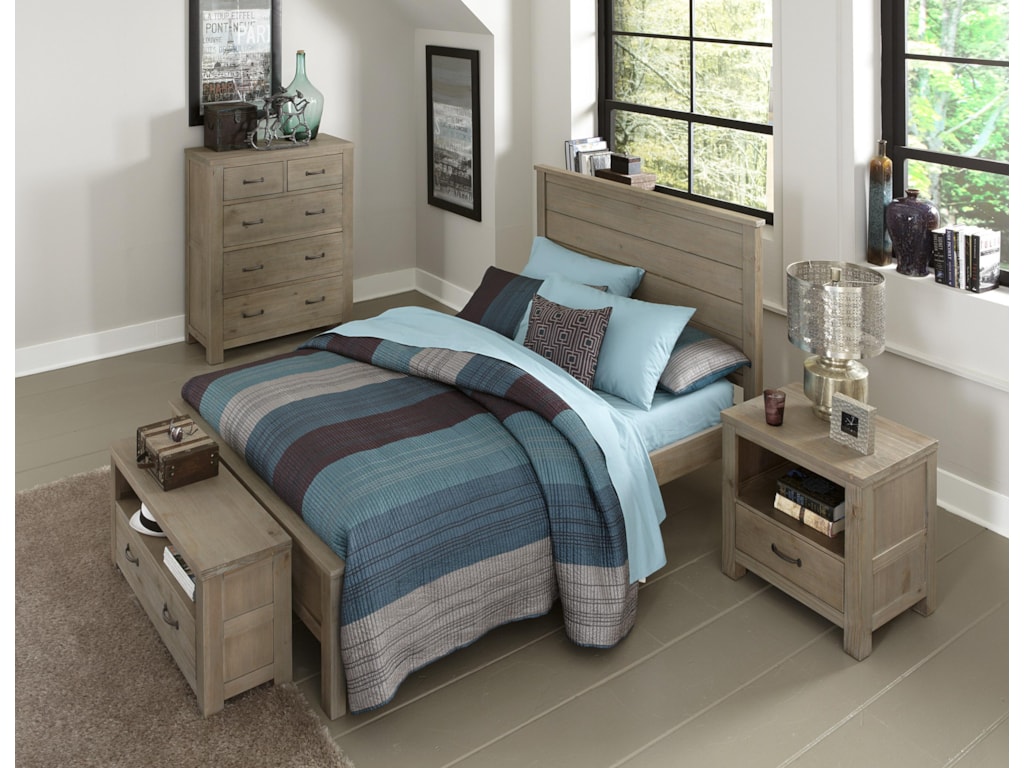 NE Kids HighlandsFull Alex Flat Panel Bed