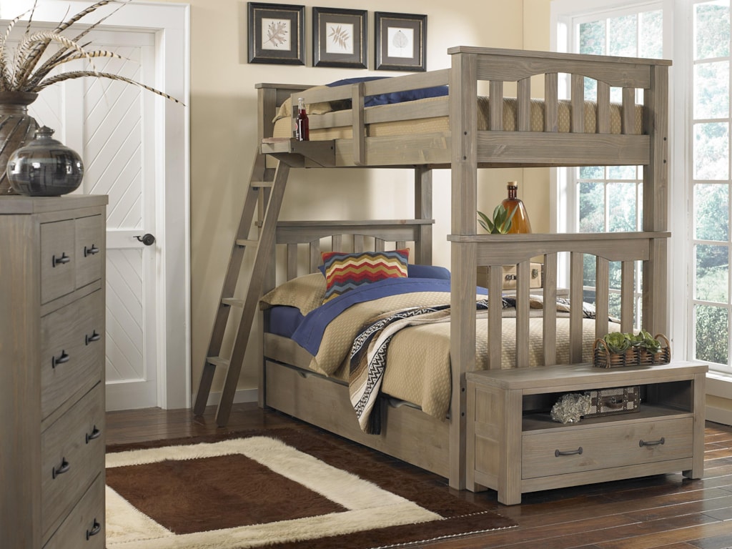 NE Kids HighlandsHarper Twin Over Twin Bunk Bed With Trundle