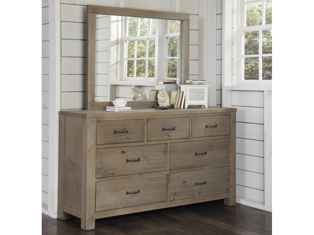 Ne Kids Highlands 7 Drawer Dresser And Mirror Combination
