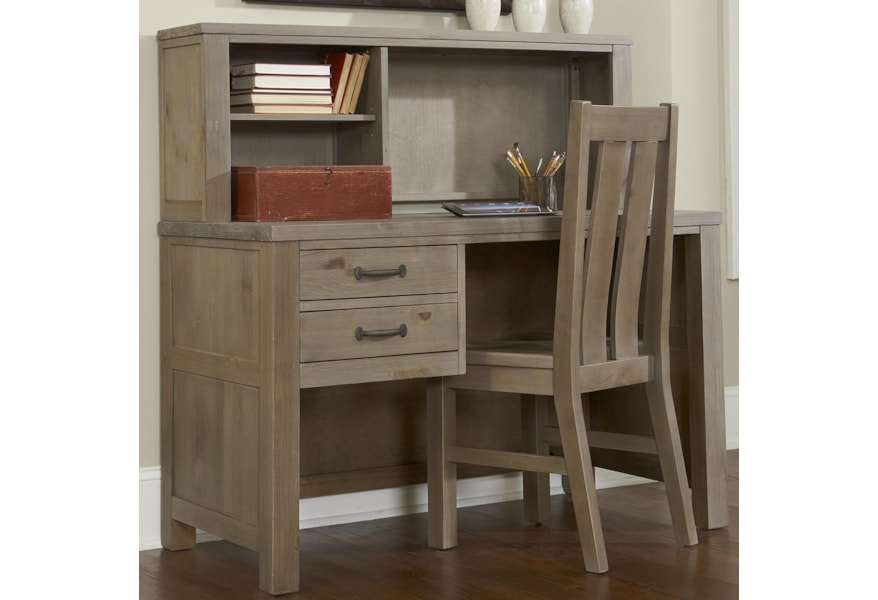 Ne Kids Highlands Youth 2 Drawer Shell Desk And Hutch With Shelf