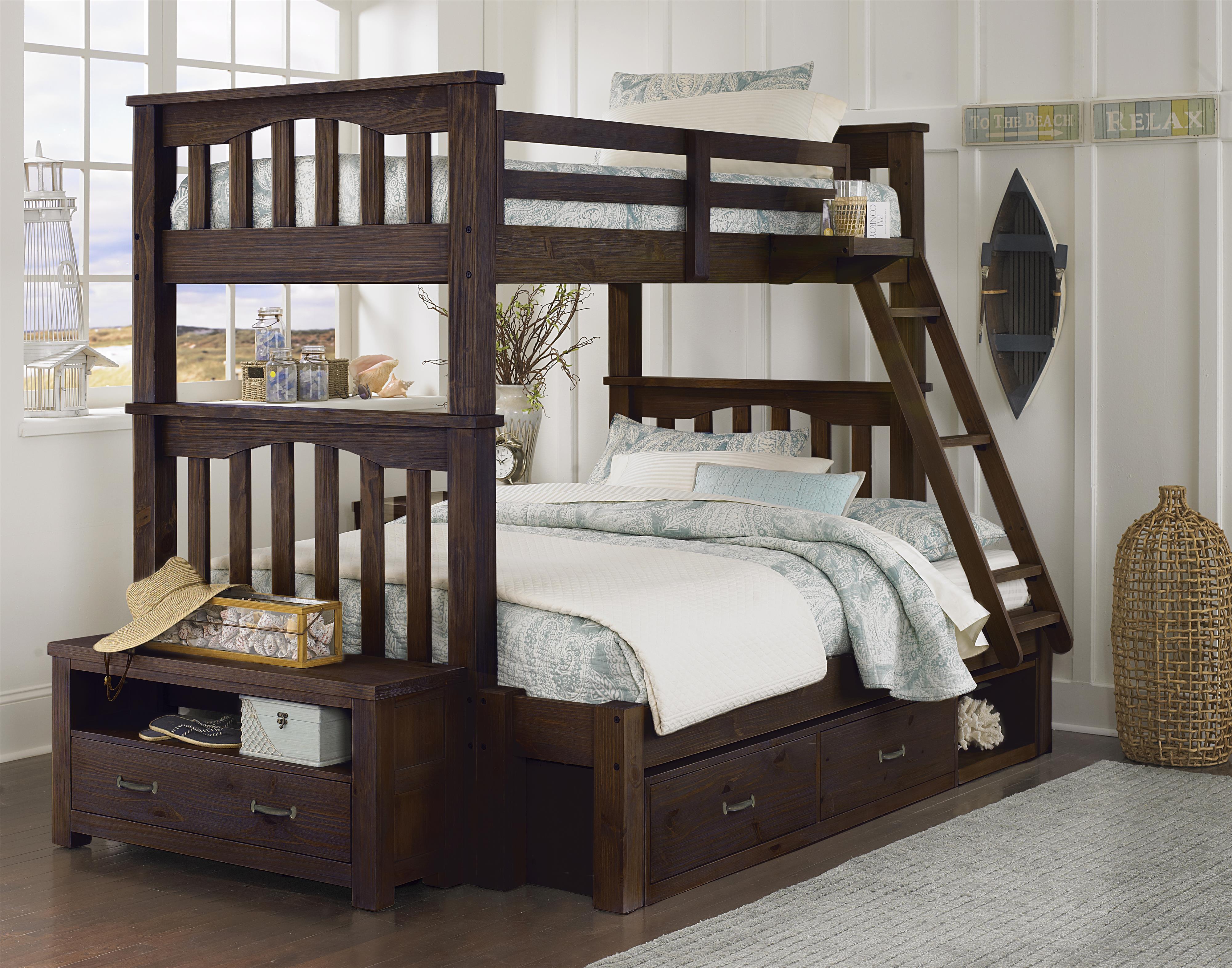 Ne Kids Highlands Mission Style Twin Over Full Harper Bunk Bed