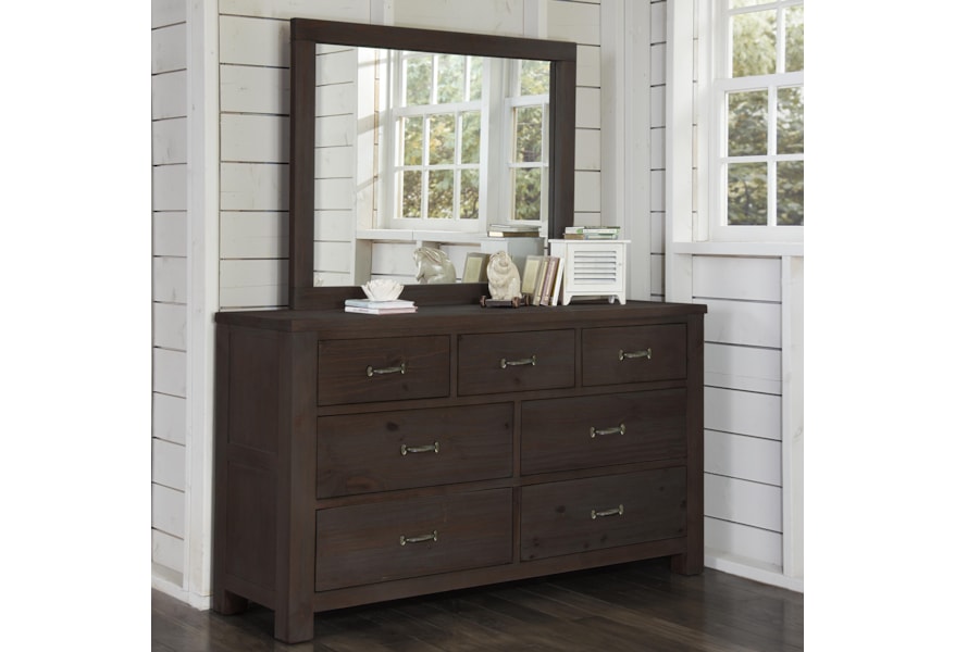 Ne Kids Highlands 7 Drawer Dresser And Mirror Combination