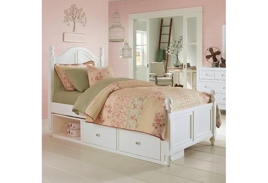 Ne Kids Lake House Twin Bed With Arched Headboard And Underneath