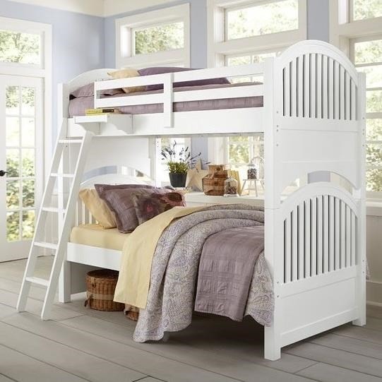 Ne Kids Lake House Twin Bunk Bed With Arched Headboard And Footboard Ne Kids Lake Houseadrian Twin Over Bunk