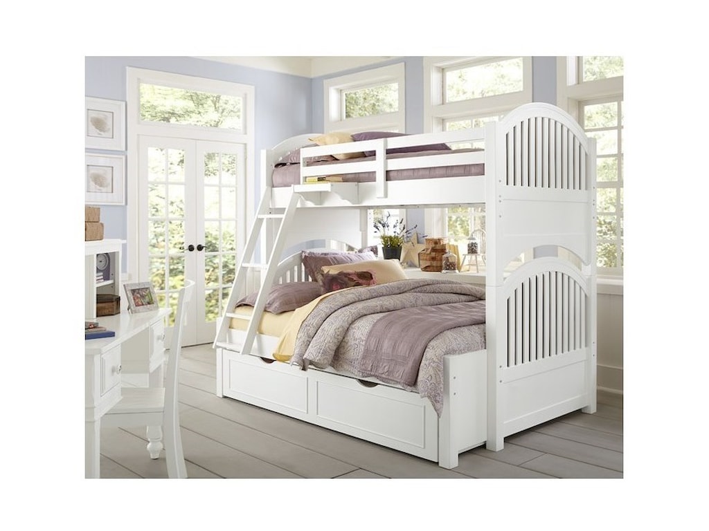 NE Kids Lake HouseAdrian Twin over Full Bunk + Trundle